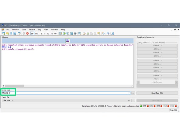 Kommt die Meldung:&quot;Wifi reported error: no known network found&quot; geben wir M552 S-1 ein um das Wifi Modul auszuschalten.