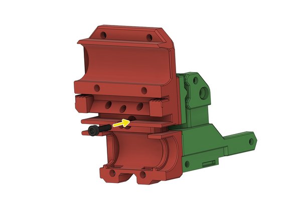 Befestigen Sie den Extruder Halter am Schlitten.