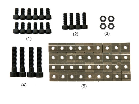 (1)  16x M6x12mm Zylinderkopfschrauben