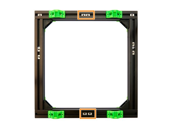 Now, place the four y-rodholders on the frame (see figure 3), assigning each hole to a T-Nut.