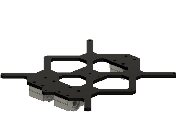 Die drei gefetteten Kugellager positionieren Sie nun unter den Löchern im y-Schlitten.