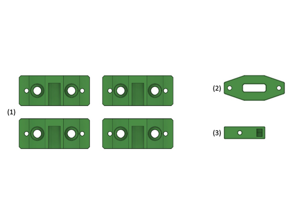 (1)  4x y-Wellenhalterung