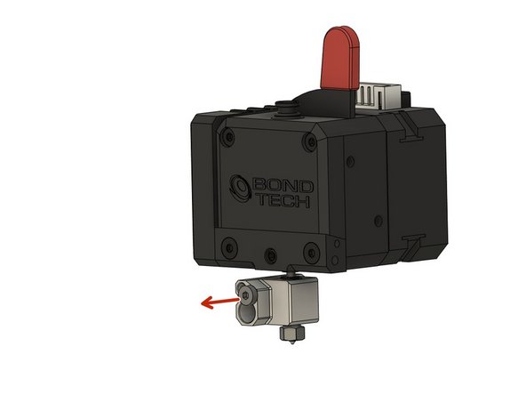 Remove the M2.5x5mm low profile hexagon socket head cap screw on the front of the Copperhead.