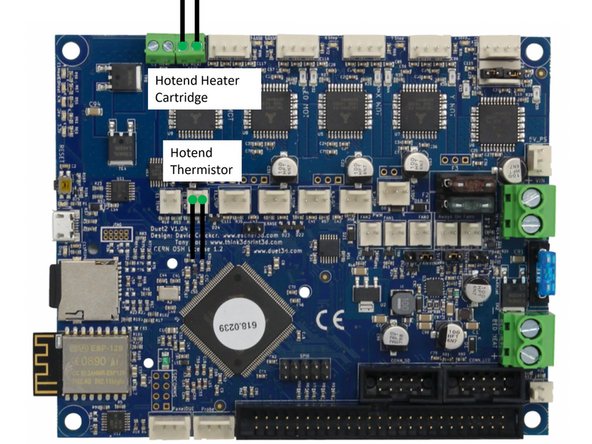 Make sure that you crimp the provided ferrules to the hotend power cables.
