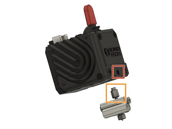 Löse die Madenschraube des Copperhead Halters.