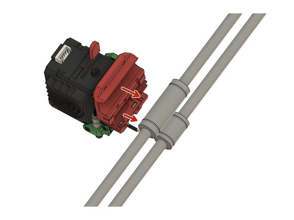 Align the bearings with the x-carriage back.