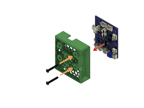 Legen Sie das Duet3 Toolboard in die Toolboard Abdeckung.