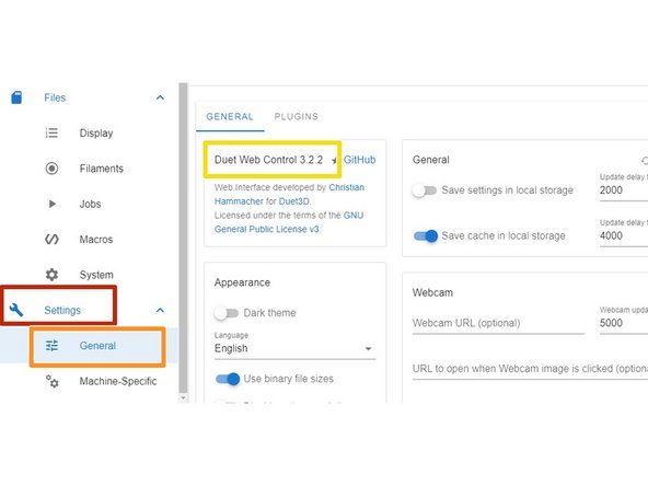 Click on the following buttons in your Duet Web control: