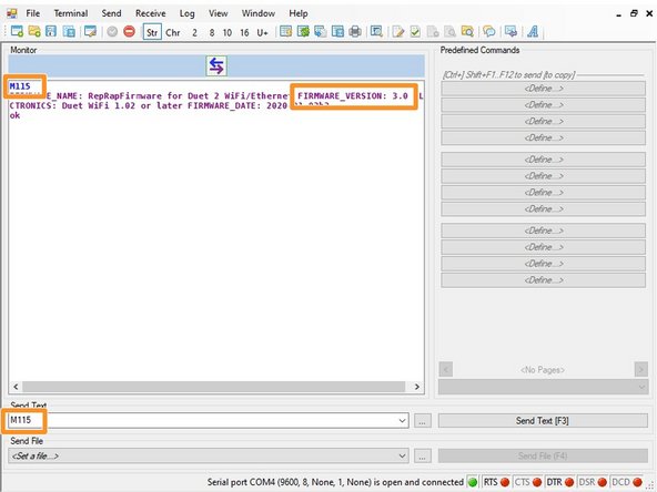 Öffnen Sie das Programm erst nachdem Sie das Duet2Wifi per USB an den Computer angeschlossen haben.