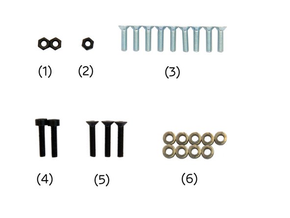 (1) 2x M3 Sechskantmuttern