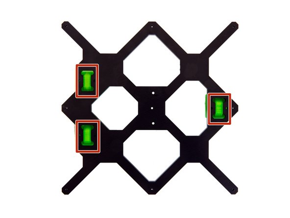 The three assembled bearing holders can now be placed in the holes in the y carriage.