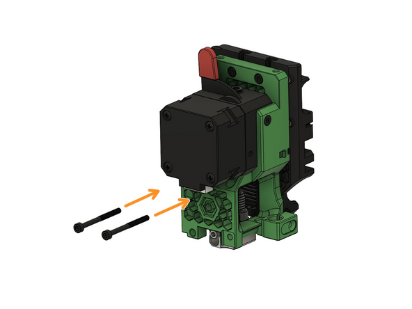 Befestigen Sie die LGX-Abdeckung mit 2x M3x35mm Zylinderkopfschrauben.