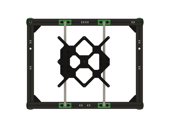 Schieben Sie die 2x y-Stangen vorsichtig durch die drei LHBB10 Kugellager und legen Sie diese auf die y-Stangenhalterungen.