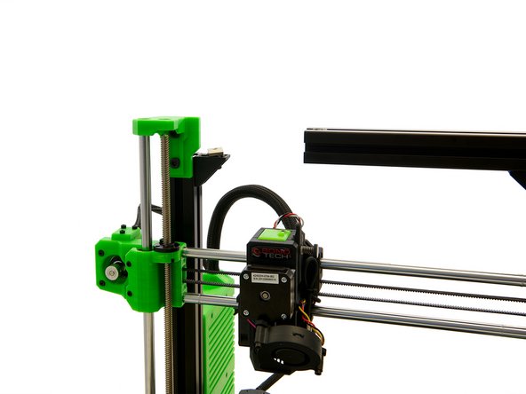 Slide the left z-top mount into the front slot of the left z-axis using the lower T-Nut.