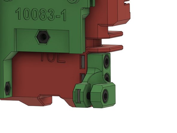 Use 2x M3x10mm hexagon socket head cap screws to fasten the holder.