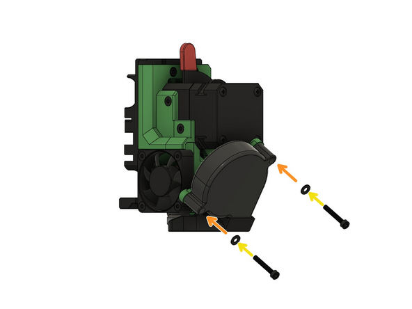 Achten Sie auf die Ausrichtung des Lüfters.