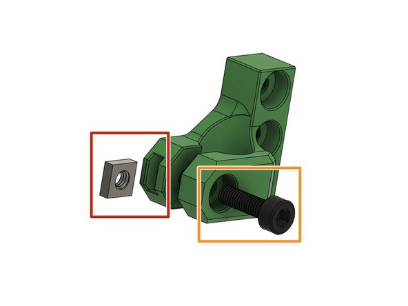 Insert a M3 square nut.