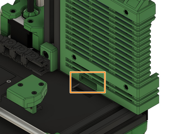 Schieben Sie nun das Ende des Heizbettkabels und des Heizbett-Thermistor Kabels durch den Techflex Schlauch.