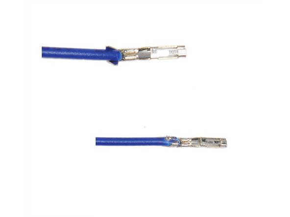 use the 1.6mm slot of the PA-21 to first crimp the wires to from the crimping contact.