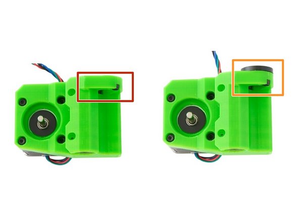 Check the hole for the POM nut for filament protrusions and remove them with a knife or scalpel if necessary.