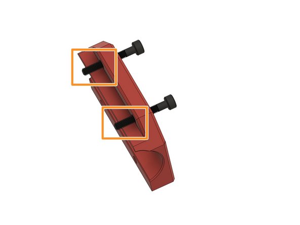 Schrauben Sie diese vorerst nur bis zur Hälfte rein.