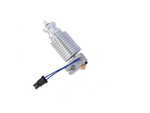 Befestigen Sie mit einer M2 Madenschraube die Thermistorpatrone  im Heizblock und schließen Sie das Verlängerungskabel an.