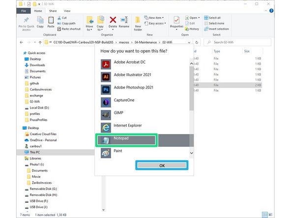 If you have a test program like Notepad++ or TextPad installed, choose one of them to open the file.
