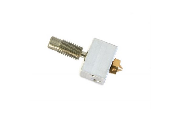 Schrauben Sie das Heat Break in die andere Seite des Heizblocks, bis er gegen die Düse stößt.