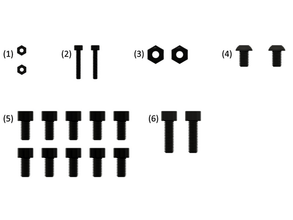 (1) 2x M3 selbstsichernde Muttern