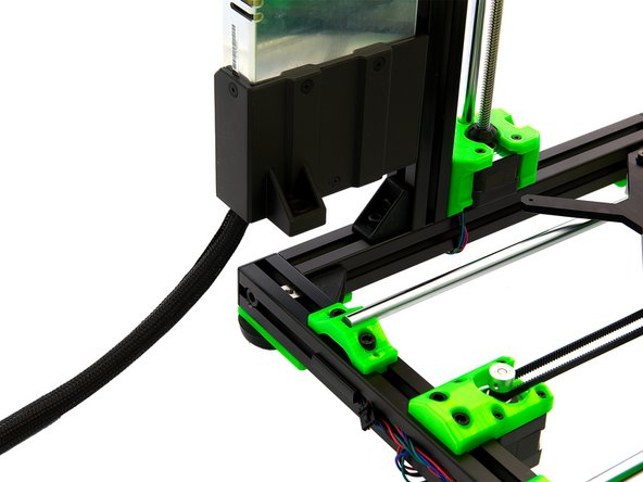 When the PSU is resting level on the frame, the M6x12mm Hexagonal Socket Head Cap Screw on the Meanwell Top Mount can be tightened.