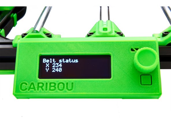 You can check the current value of the belt tension as follows: