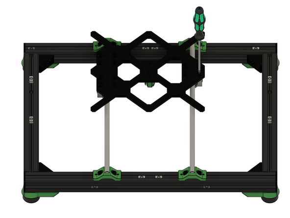 Verschieben Sie den Schlitten immer wieder hin und her, um sicherzustellen, dass er sich frei bewegen kann.