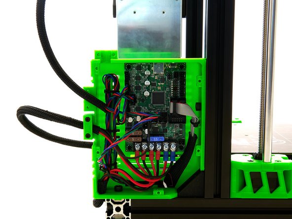 The installation of the x-axis is now completed.