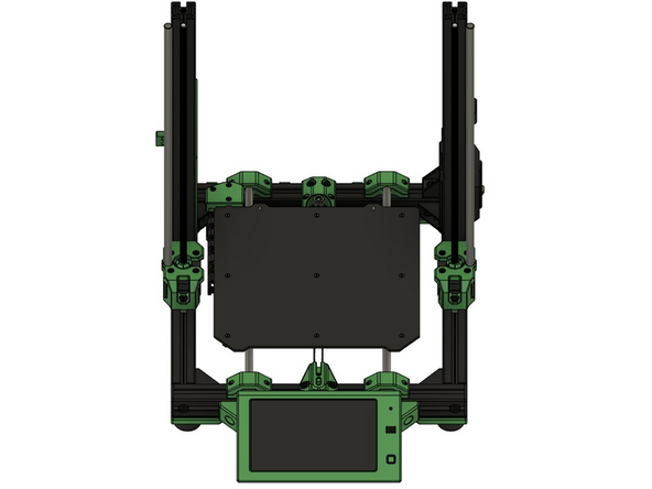 Das Heizbett ist nun vollständig eingebaut.