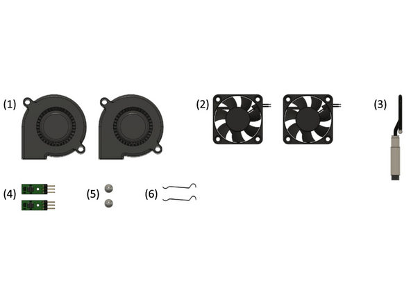 (1) 2x   Radial Lüfter