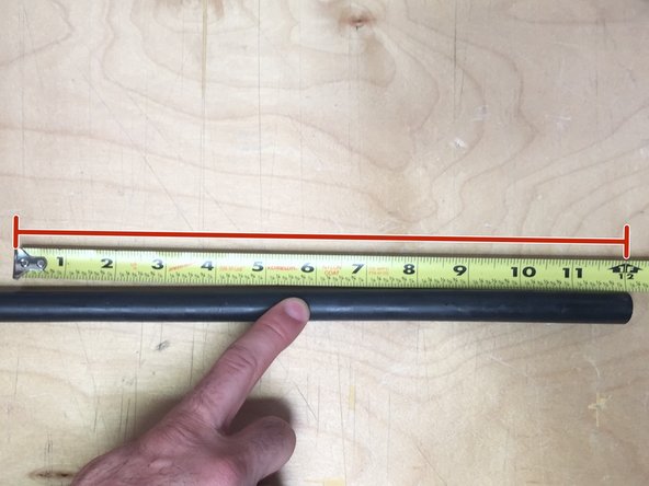 Measure 12" of hose
