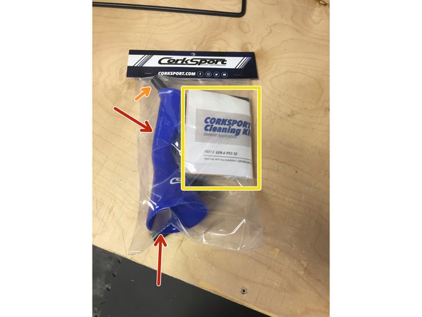 Valve cleaning attachment with "CS" logo upright as shown