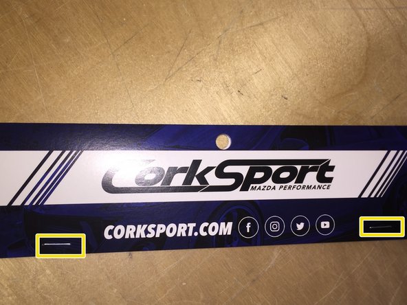 Ensure "CS" logo is upright as shown