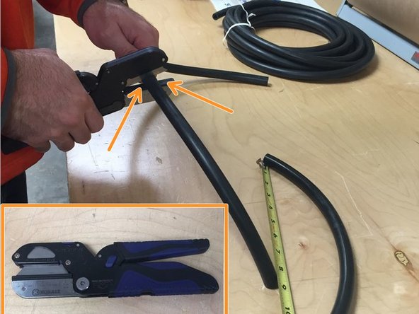 Cut using the hose cutters