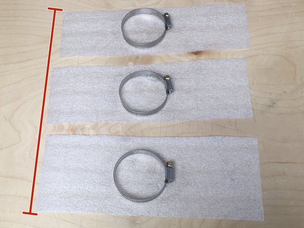 Cut a sheet of 1/16" foam into thirds