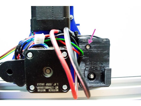 Mount the cable holder with the M3x12 cap screw as shown