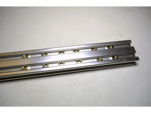 Slide the M5 T-Nuts into the side of the 20x40 V-Slot profile