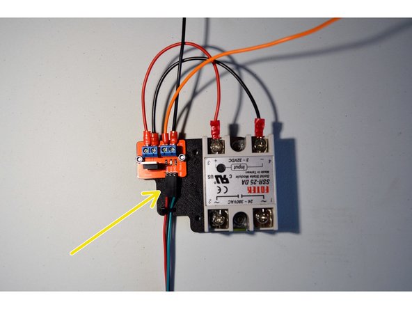 Connect the 3-pin connector of the Mosfet Signal Cable to the Mosfet board as shown