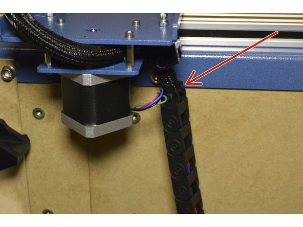 Pull all the X-axis cables through the one drag chain.