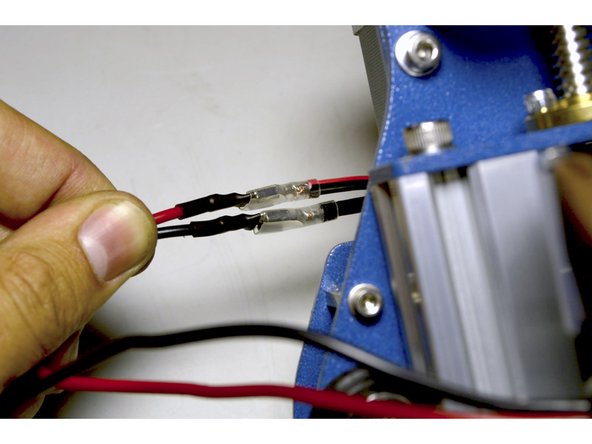 Plug the Spindle Cable extension onto the cables of the spindle cable