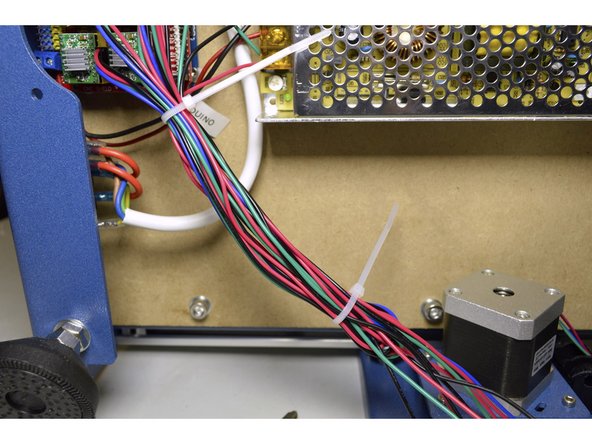 Tie the cables down as shown in the pictures