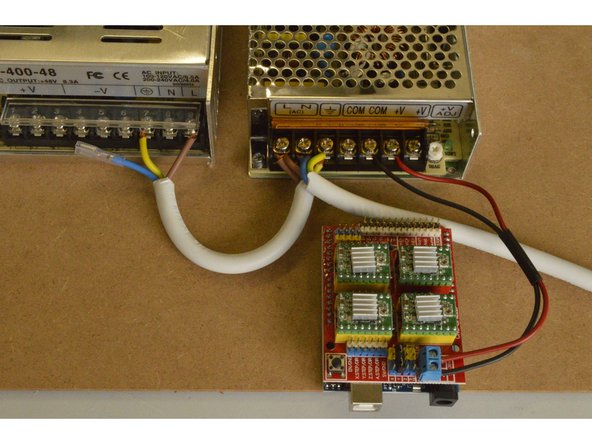 Connect the Arduino Power Cable to the 100W Power Supply