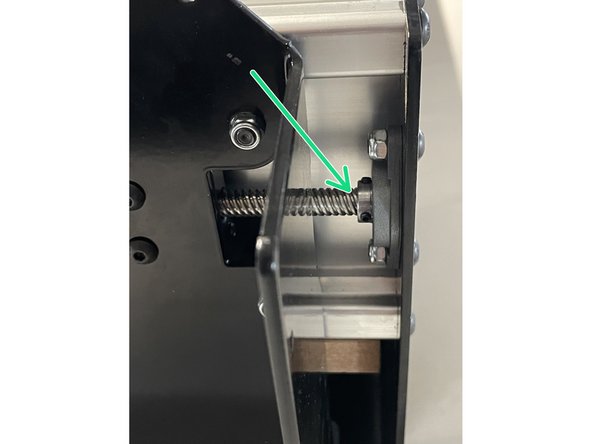 Make sure the Y lead screws go into the two pillow block bearings mounted to the inside of the front plate.