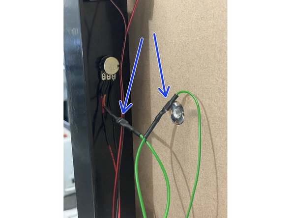 Connect the orange and green cables with the spade connector to the green cables coming from the relay. The male and female connectors will show you which one is connected to which.