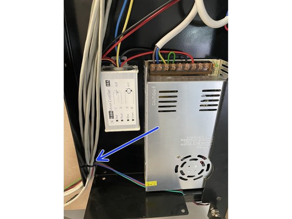 Tie the wiring inside the Electronics Assembly down to the base plate with a 2.5mm cable tie as shown in the pictures.